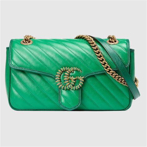 Gucci GG Marmont Small Shoulder Bag Green .